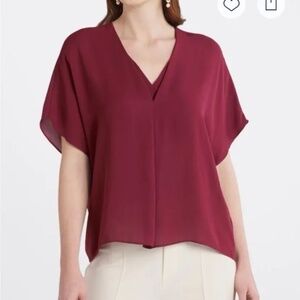 Burgundy Kaylani Relaxed Blouse